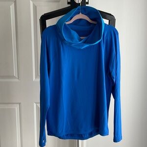 Lululemon Blue Cowl Neck Long Sleeve Top